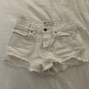 Free People White Denim Shortss